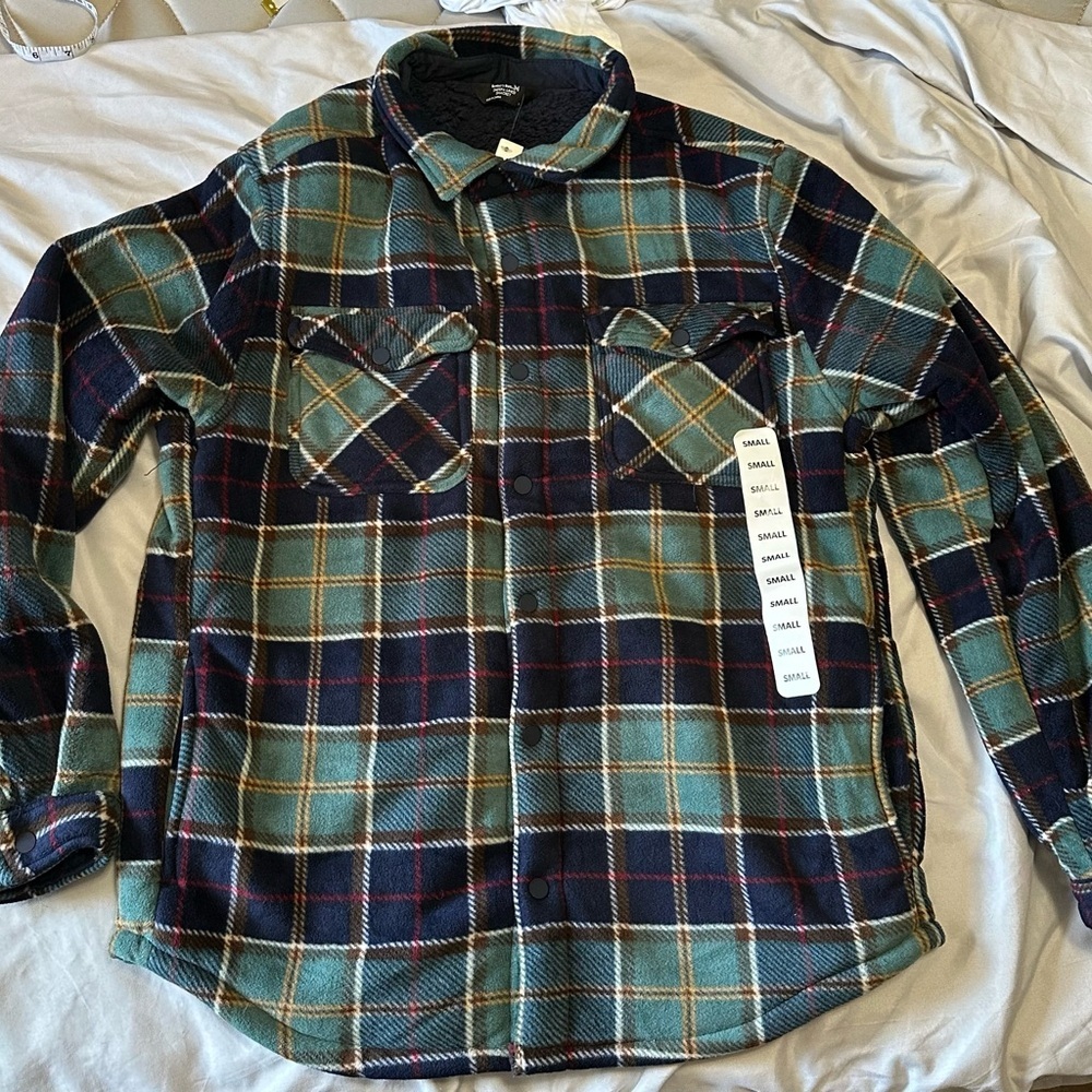 Men's Plaid Flannel Jacket - Picture 3 of 3